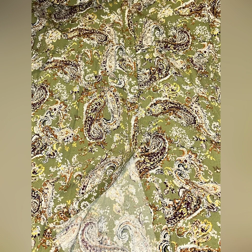 mellóday paisley cinched style peasant tunic mid sleeve women’s top - Picture 9 of 11